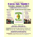 13 Jan. 2009 Open Mic Flyer